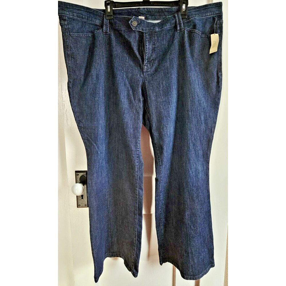 NWT OLD NAVY PLUS Woman Sz 24‎ dark wash blue jeans straight